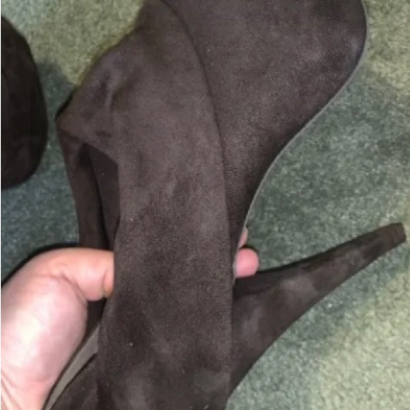 Z London size 10 women’s brown stiletto booties, new without box, suede - Picture 5 of 10